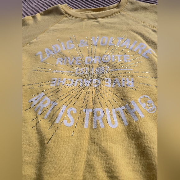 Zadig & Voltaire - Art is Truth Printed Cotton Sweater with crystals - Picture 4 of 8